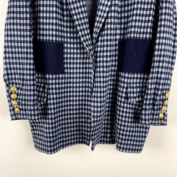 Cabi Explorer Checkup Long Blazer Womens XL Blue Dark Academia School Career - Picture 3 of 15